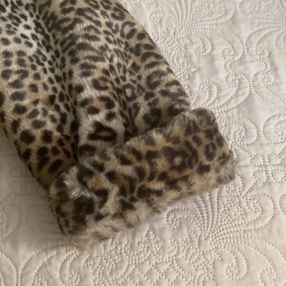 Women’s J Percy For Marvin Richards Reversible Leather/Faux Animal Print Coat - Picture 5 of 10